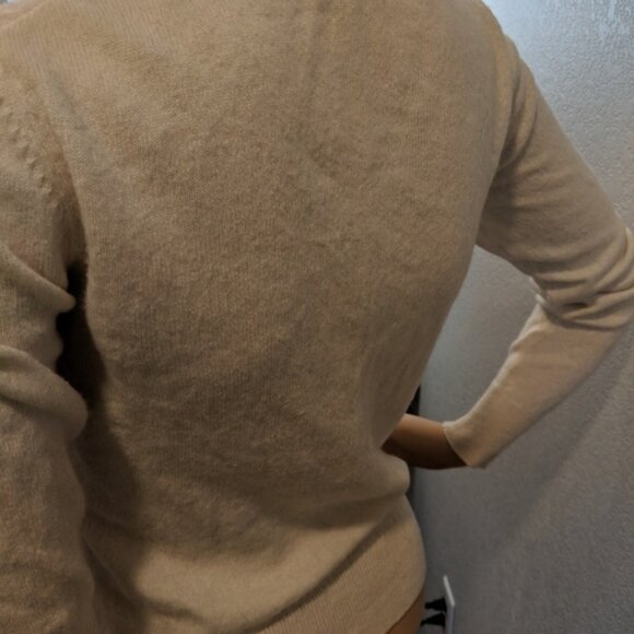 Cream Ann Taylor Cashmere Button Up Cardigan - Picture 3 of 4